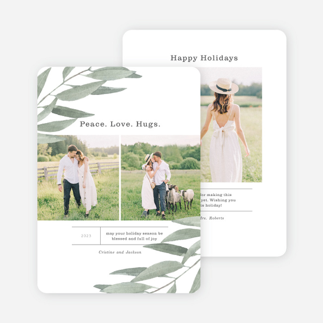 Branching Out Holiday Cards and Invitations - Green