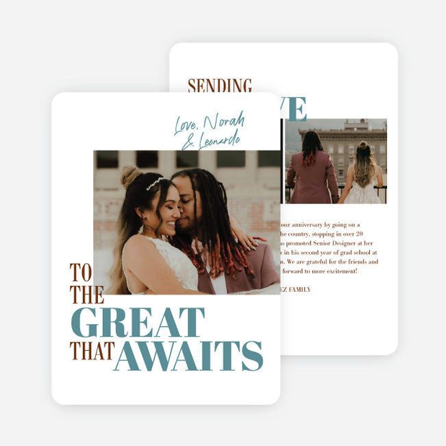 Great Adventures New Year Cards and Invitations - Blue