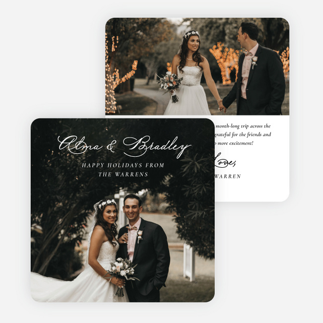 Romantically Titled Holiday Cards and Invitations - White
