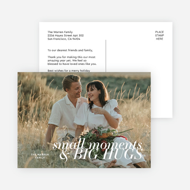 Smallest Moments Holiday Cards and Invitations - White