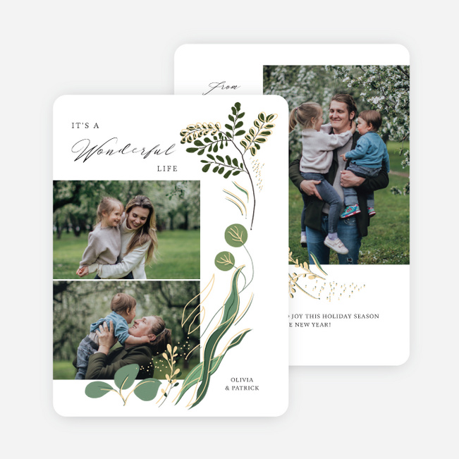 Wonderfully Rustic Wishes Holiday Cards and Invitations - Beige