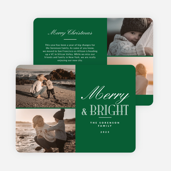 Blissful Wishes Personalized Christmas Cards Paper Culture