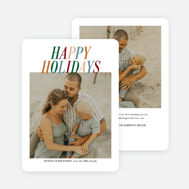 Colorfully Warm Wishes Holiday Cards and Invitations - Multi