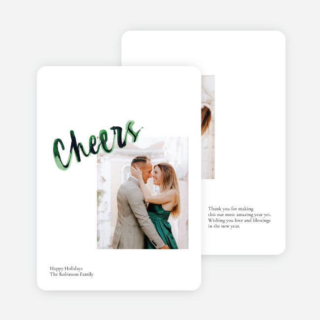 Inkblot Wishes Holiday Cards and Invitations - Green