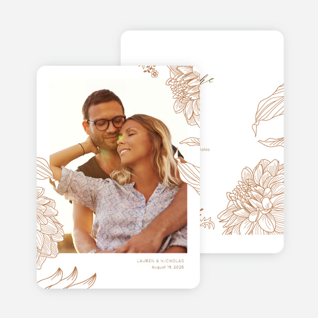 Celebration Blossoms Save the Date Cards - Orange
