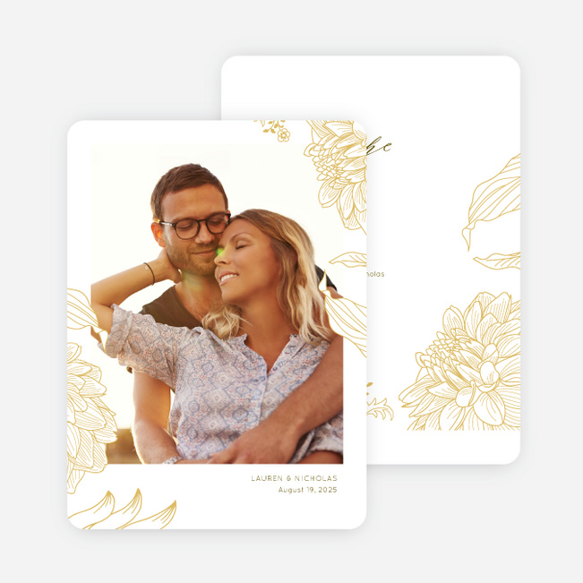 Celebration Blossoms Save the Date Cards - Yellow