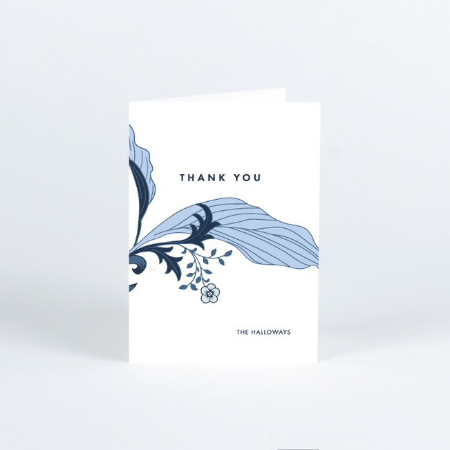 Romantic Simplicity Wedding Thank You Cards - Blue