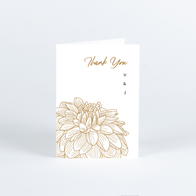Spring Bloom Wedding Thank You Cards - Yellow