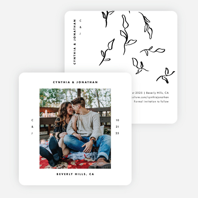 Lasting Love Save the Date Cards - White