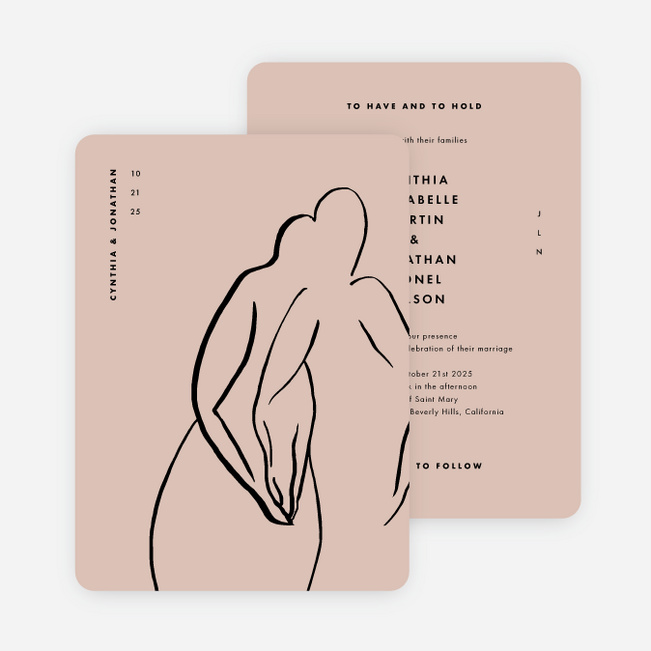 Lasting Love Wedding Invitations - Brown