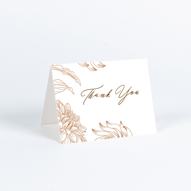 Celebration Blossoms Wedding Thank You Cards - Orange