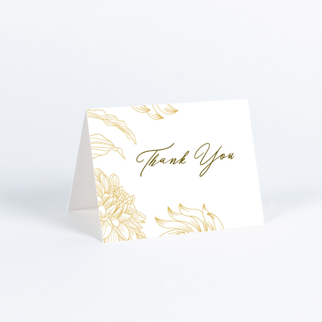 Celebration Blossoms Wedding Thank You Cards - Yellow