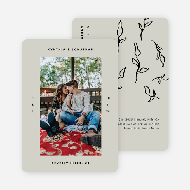 Lasting Love Save the Date Cards - Green