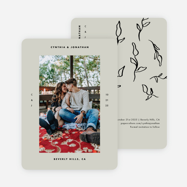 Lasting Love Save the Date Cards - Green