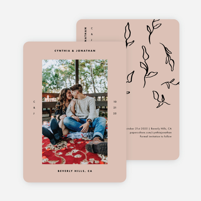 Lasting Love Save the Date Cards - Brown
