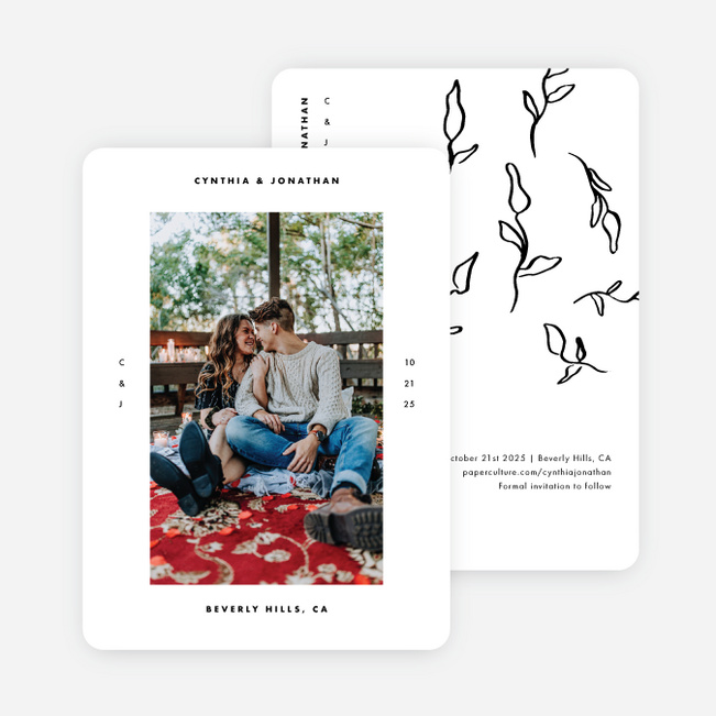 Lasting Love Save the Date Cards - White