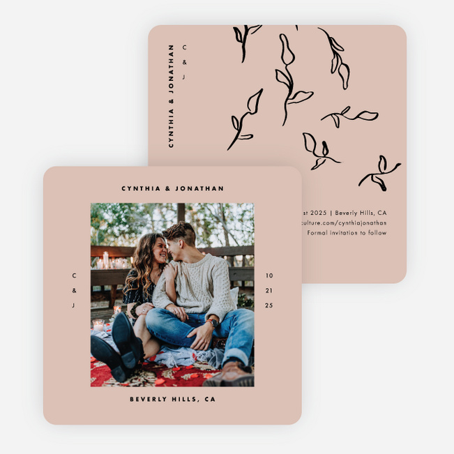 Lasting Love Save the Date Cards - Brown