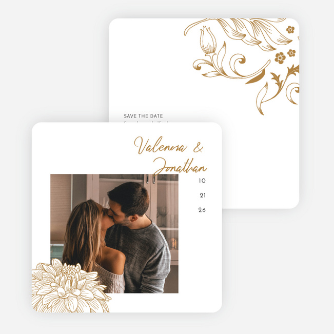 Spring Bloom Save the Date Cards - Yellow