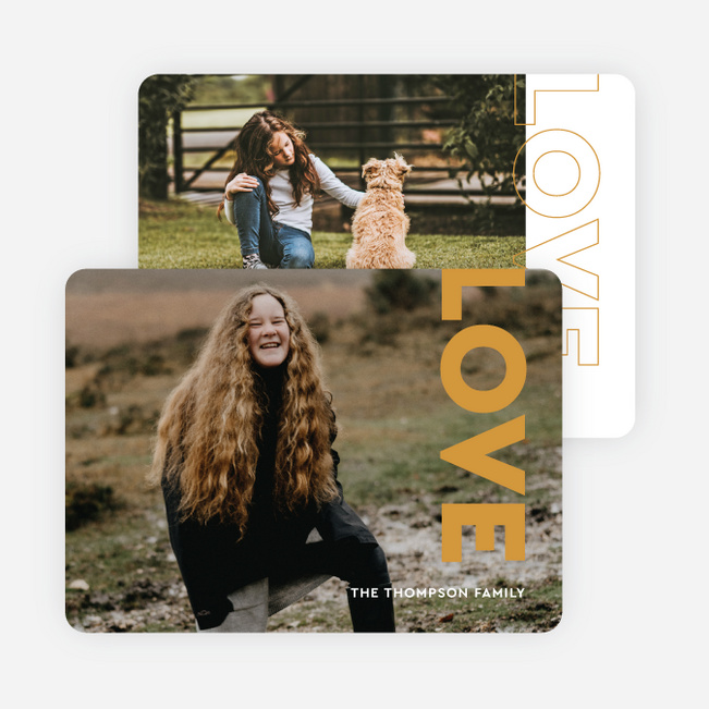 Color Block Love Valentine’s Day Cards - Yellow