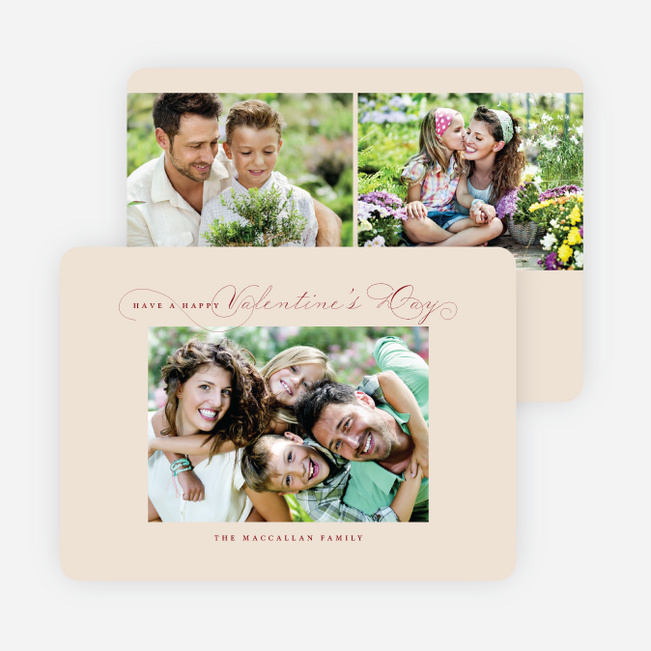 Curly Cue Valentine’s Day Cards - Red