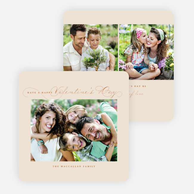 Curly Cue Valentine’s Day Cards - Orange