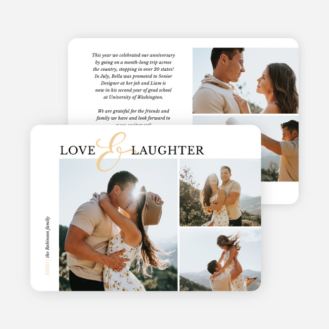 Emphatic Ampersand Valentine’s Day Cards - Yellow