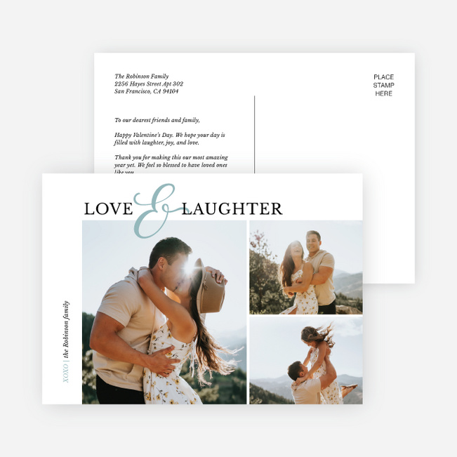 Emphatic Ampersand Valentine’s Day Cards - Blue