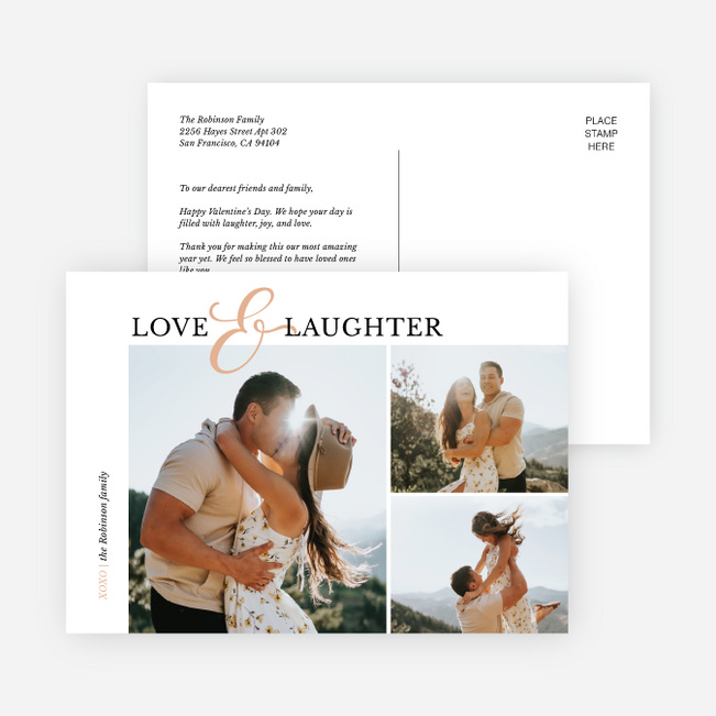 Emphatic Ampersand Valentine’s Day Cards - Orange