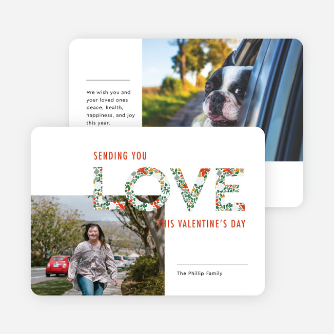 Floral Collage Valentine’s Day Cards - Multi