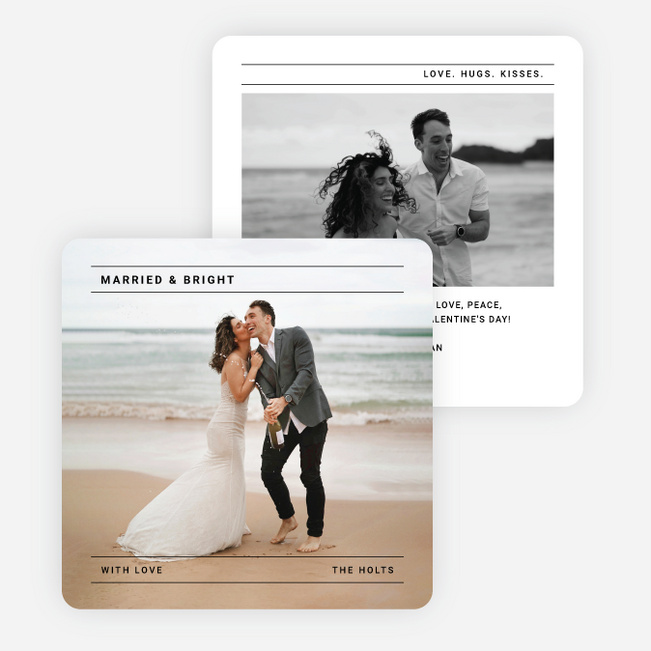 Harmonious Hearts Valentine’s Day Cards - Black