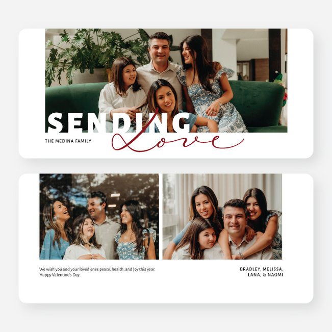 Heartfelt Harmony Valentine’s Day Cards - Red