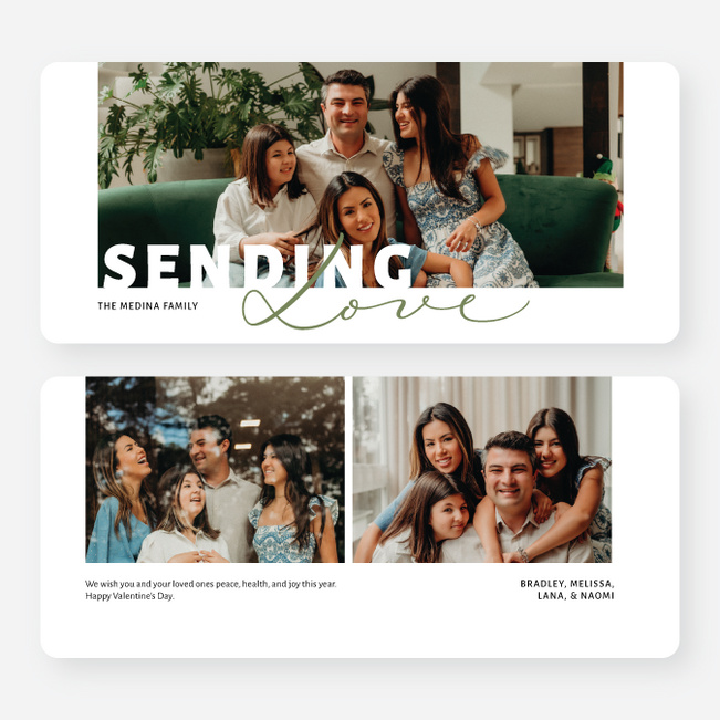 Heartfelt Harmony Valentine’s Day Cards - Green