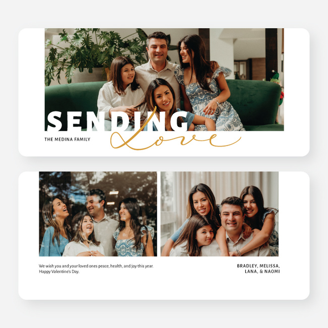 Heartfelt Harmony Valentine’s Day Cards - Yellow