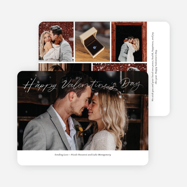 Lovely Snaps Valentine’s Day Cards - White
