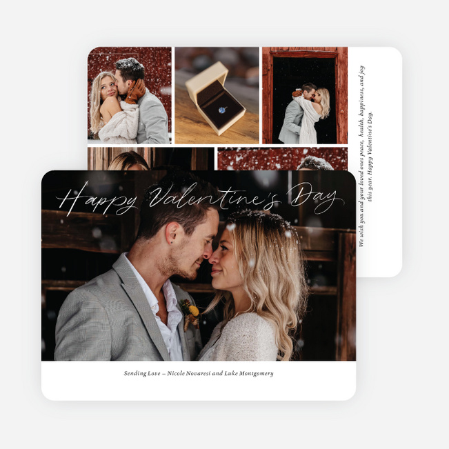 Lovely Snaps Valentine’s Day Cards - White