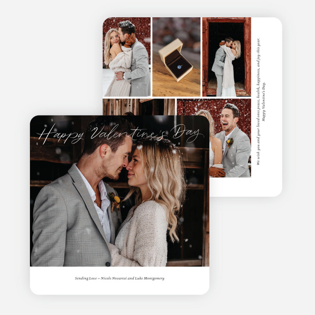 Lovely Snaps Valentine’s Day Cards - White