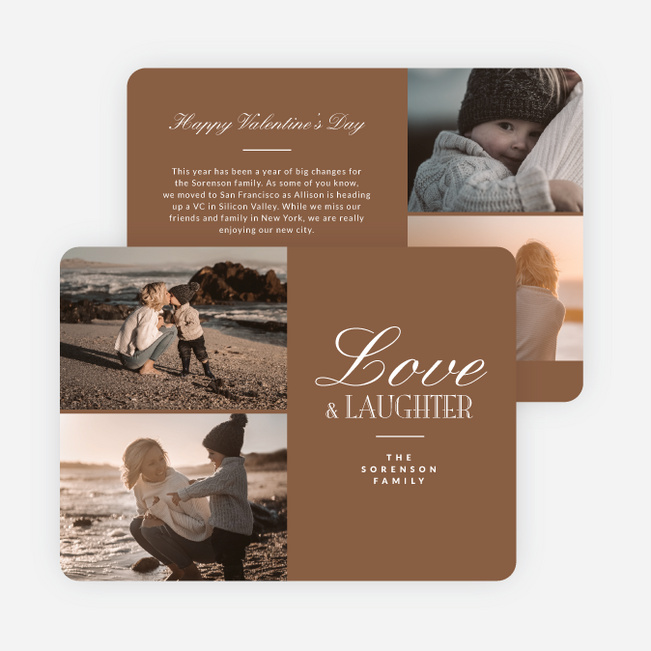 Signed with Love Valentine’s Day Cards - Brown