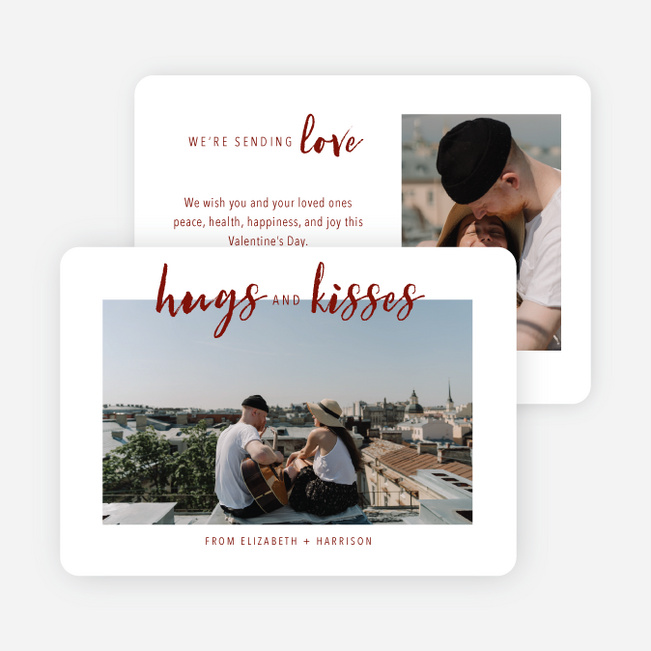 Simply Brushed Valentine’s Day Cards - Red