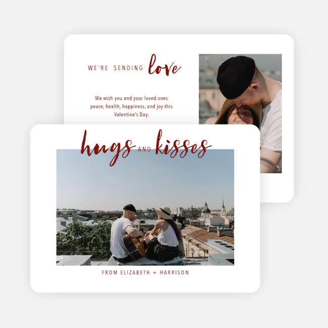 Simply Brushed Valentine’s Day Cards - Red