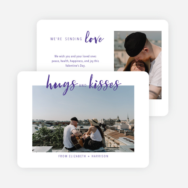 Simply Brushed Valentine’s Day Cards - Purple