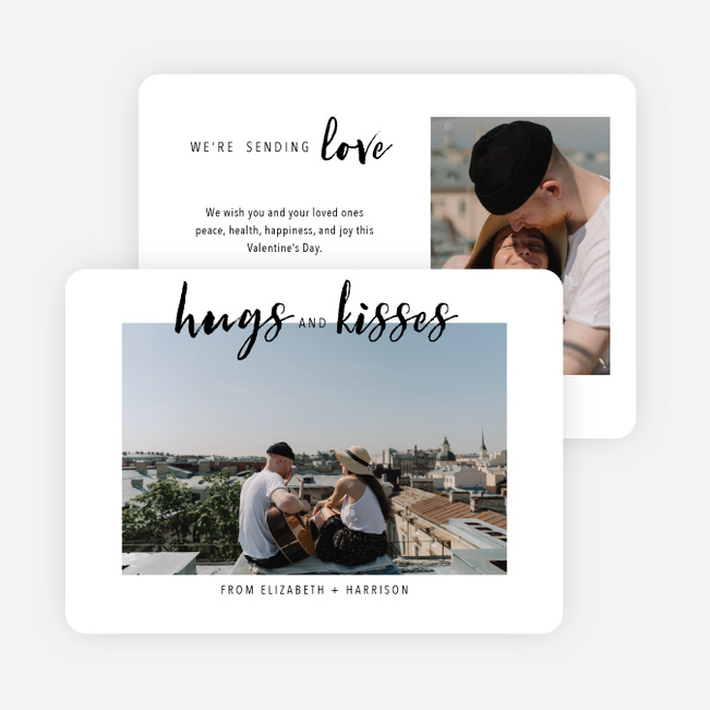 Simply Brushed Valentine’s Day Cards - Black