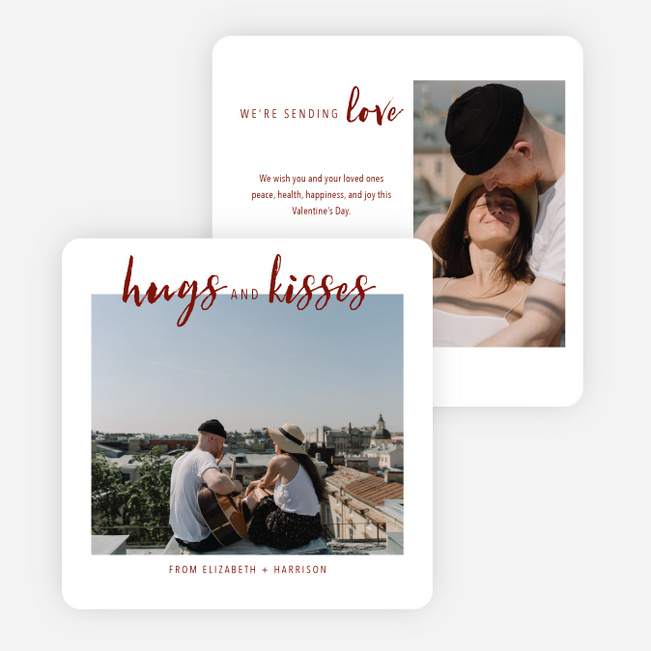 Simply Brushed Valentine’s Day Cards - Red