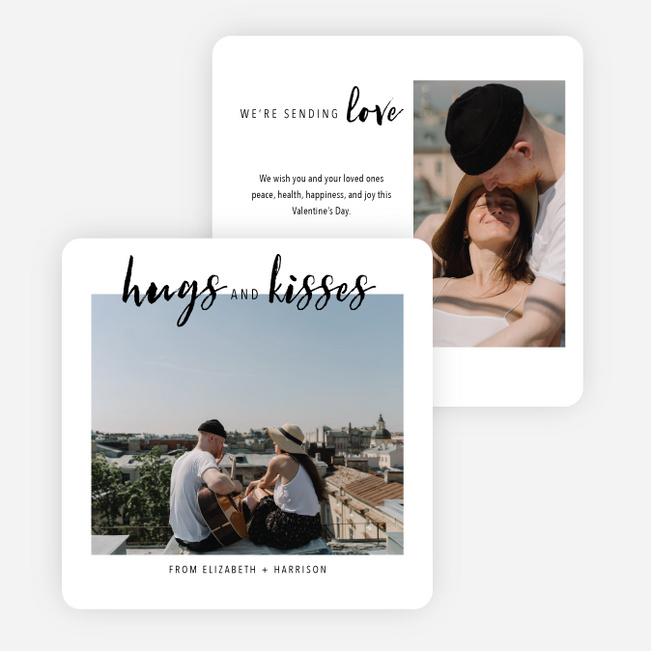 Simply Brushed Valentine’s Day Cards - Black