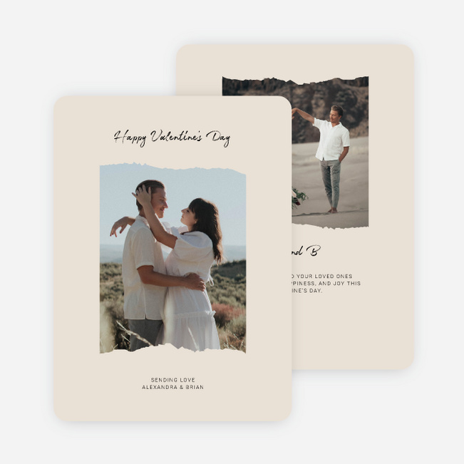 Tear Me a Piece Valentine’s Day Cards - Beige