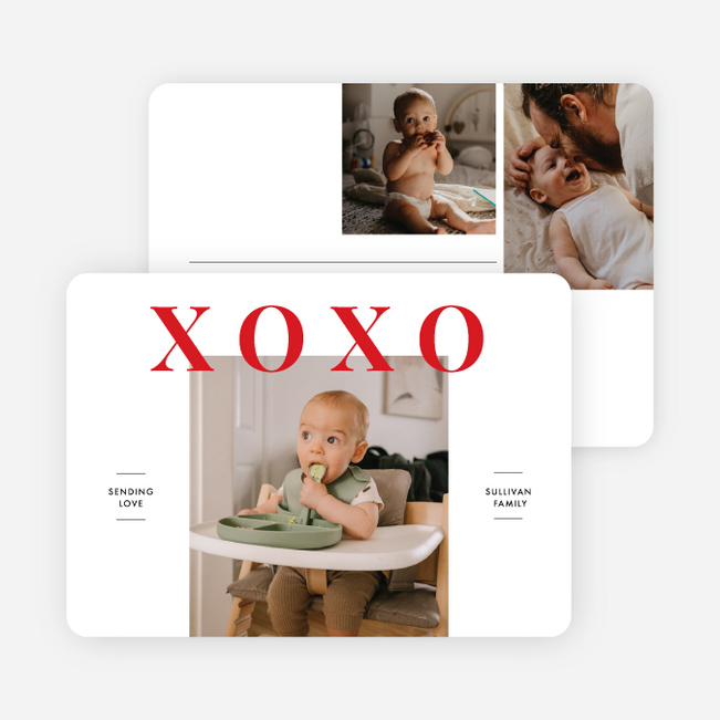 XOXO Love Valentine’s Day Cards - White