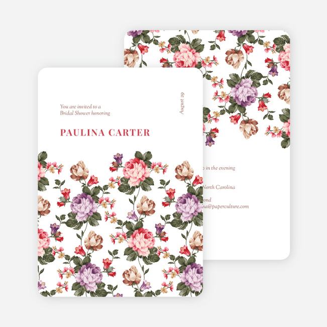 Jubilant Florals Bridal Shower Invitations - Multi