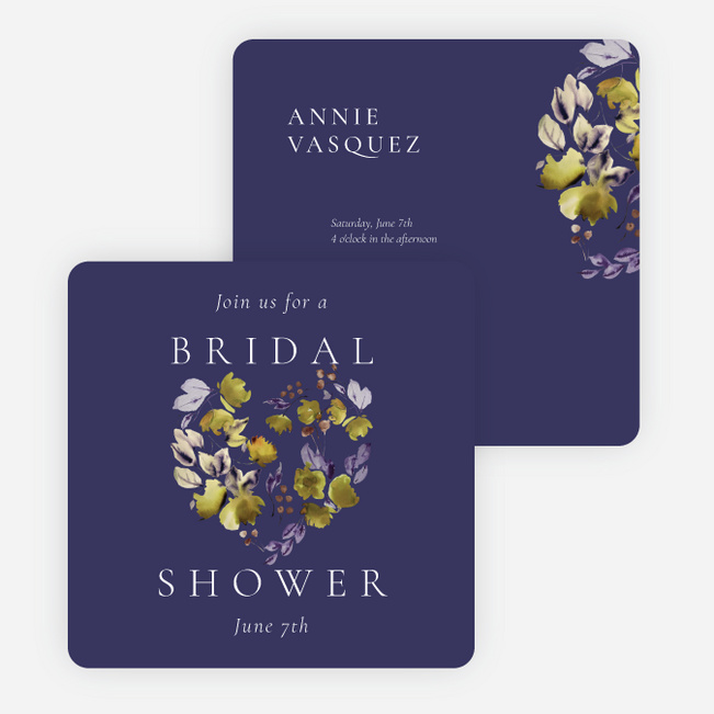 Lavender Laurels Bridal Shower Invitations - Purple
