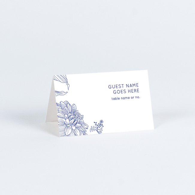Celebration Blossoms Wedding Name Cards & Place Cards - Blue