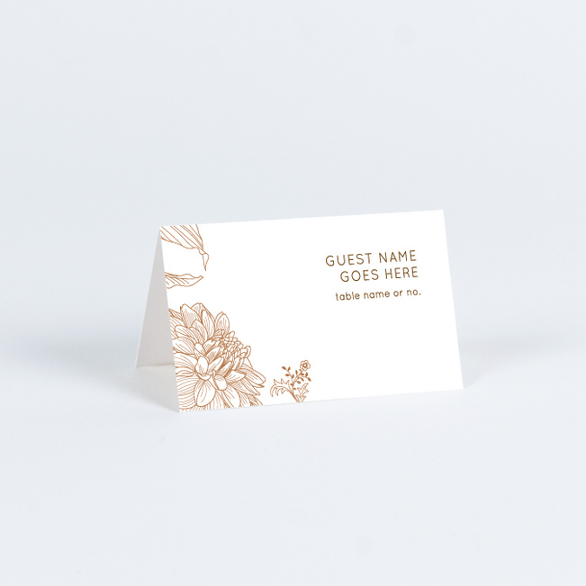 Celebration Blossoms Wedding Name Cards & Place Cards - Orange