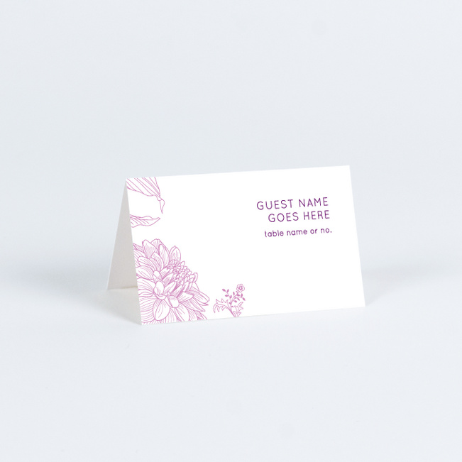 Celebration Blossoms Wedding Name Cards & Place Cards - Purple